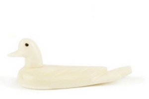 Set mit 6 Entenmesserhaltern aus Knochen