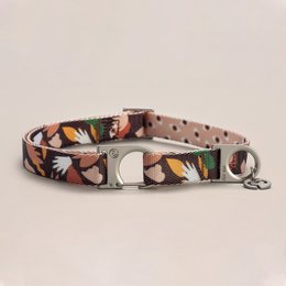 Colorful patterned pet collar with adjustable buckle closure, suitable for small, medium, and large dogs.
