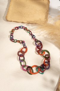 Lange bruine hars link ketting Vintage chique stijl