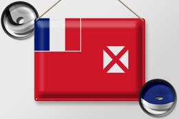 Tin sign flag Wallis and Futuna 40x30cm Flag of Wallis