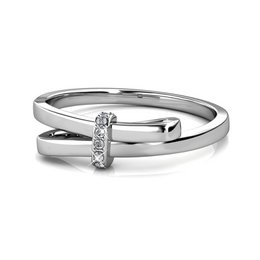 Bague Arco Luminoso - Argenté et Cristal