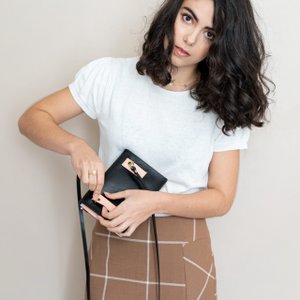 Leather shoulder strap - thin