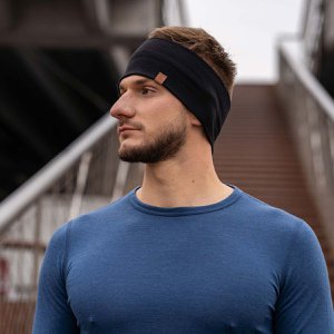 Men's Headband 160 Merino Black