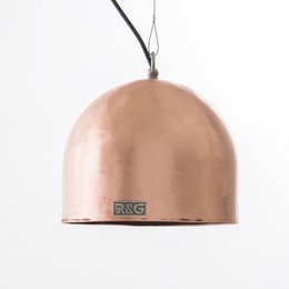 Copper water heater hanging lamp "Rond M"