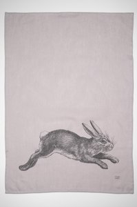Halflinnen theedoek, KONIJN