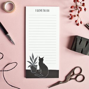 Notizblock | Katze & Pflanze