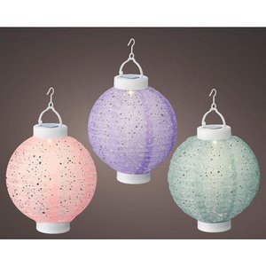 LED Solarlaterne Ø20-H23cm sortiert