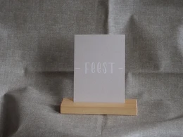 Greeting card with the text "Feast" printed on the cover, suitable for birthday celebrations.