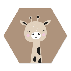 Wand Sechseck Kinder skandinavische Giraffe