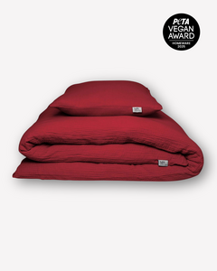 Mousseline beddengoed "Eliane" • Cranberry