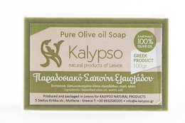 Traditional green olive oil soap with natural ingredients. Gentle cleansing formula suitable for all skin types.
