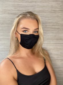 Sports mouth cap washable 1 layer Black