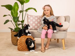 Dangling cat black 30 cm - soft toy - soft toy