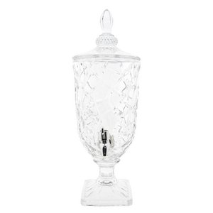 Saft mit Wasserhahn und Deckel, Glas Ø 16x46 cm / 3000 ml