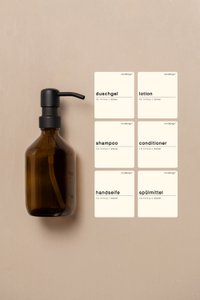 Soap dispenser with label selection