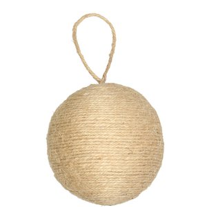 Jute Bal Jutta om op te hangen, D8cm, naturel