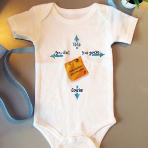 HUMORIST BABY BODYSUIT FOR DAD - BLUE