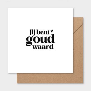 Doppelkarte | Du bist Gold wert