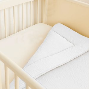 Steppdecke aus Bio-Baumwolle Weiß