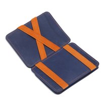 Blue and Orange Two Tone Magic Coin Wallet RFID