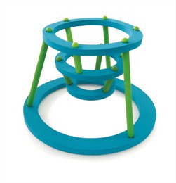  Colorful sensory rings in blue and green tones, designed for tactile exploration and sensory stimulation.