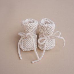 Gebreide Baby Slofjes | Baby Booties | Chunky Baby Booties | Ecru