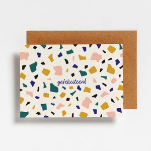 POSTCARD - GEFELICITEERD MARBLE