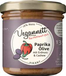 Organic paprika-olive spread