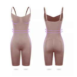 Sculpting Bodysuit Shapewear - Mid Thigh - Nude