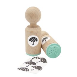 Mini paraply træstempel