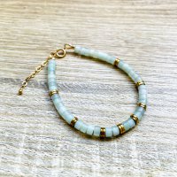 Jane Amazonite Hematite Gold Plated Bracelet