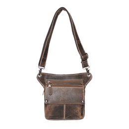 Heuptasje Leer Of Leren Festival Tasje In 3 Kleuren Met Een Verstelbare Schouderband En Een Klep