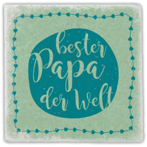 Marmeren onderzetter "beste vader ter wereld"