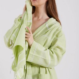 Trendy unisex Hammam badekåbe i bomuld