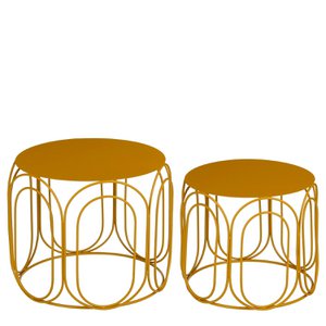 Vavio bijzettafel geel set van 2