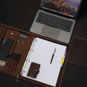 Safekeepers Learning Writing Folder - Conference Folder A4 - Document Folder - Document Folder - Brown