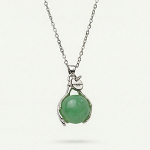 Aventurine omhelzen ketting zilver