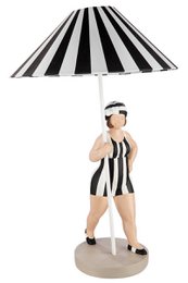 Poly lamp "Becky" zwart/wit