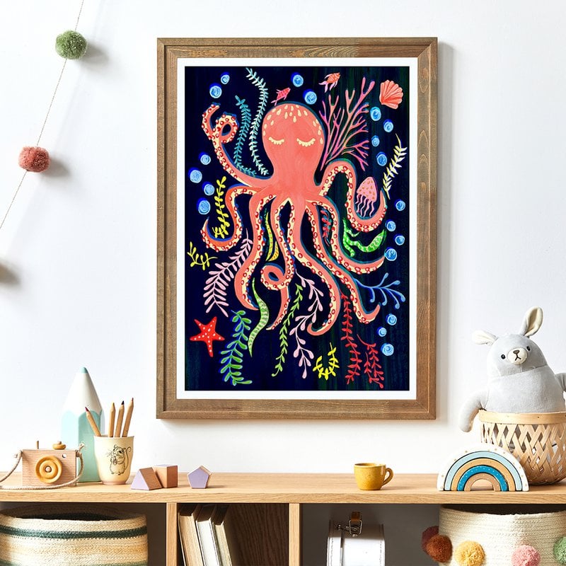 Octopus Nursery Print