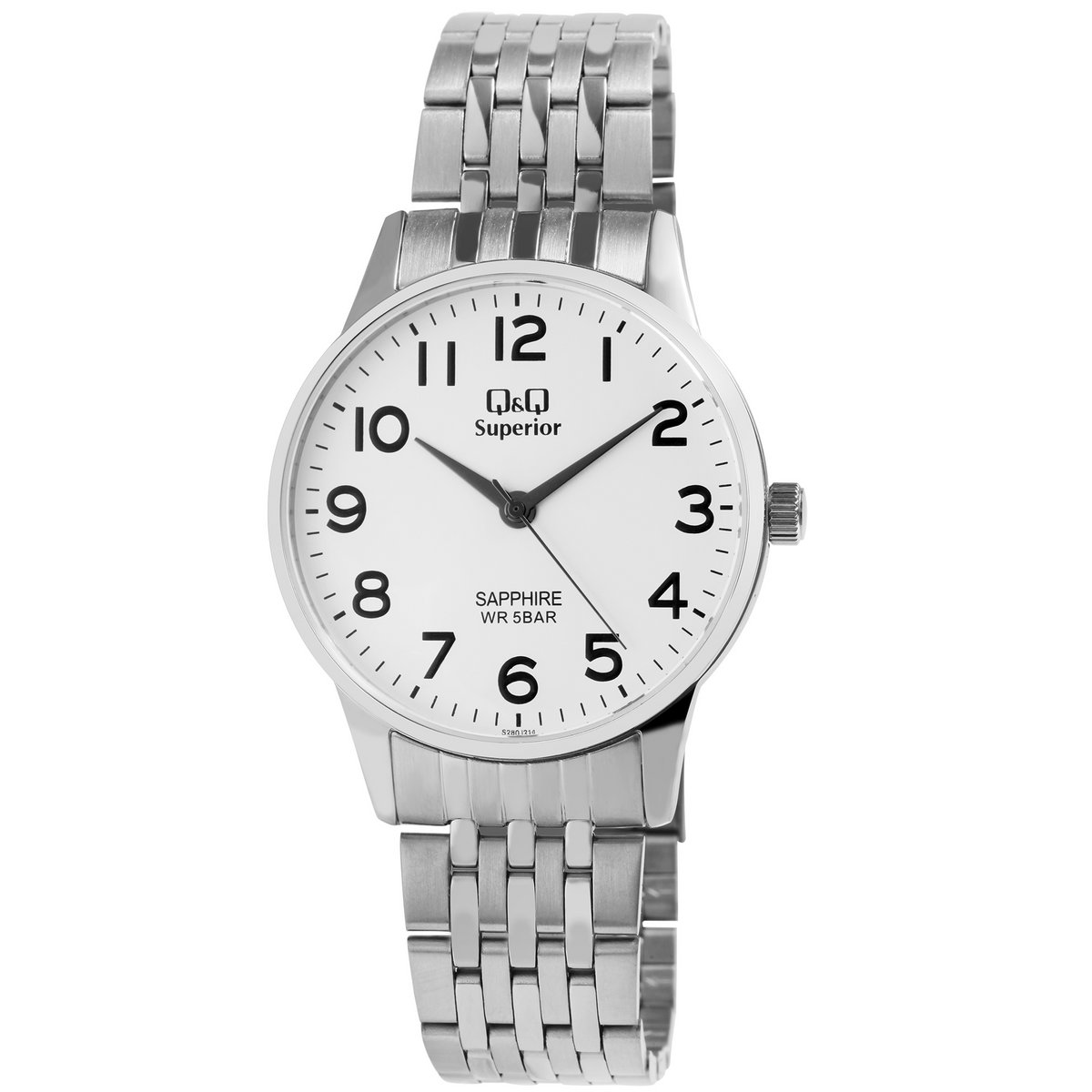 Q&Q Superior men's wristwatch, stainless steel, sapphire crystal