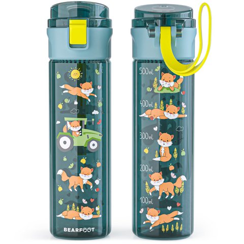 Children's drinking bottle, 500ml, light - tractor blue