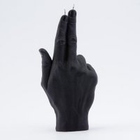 Gun Fingers Candle Zwart