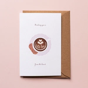 Latte-Liebe | Grusskarte viel Liebe