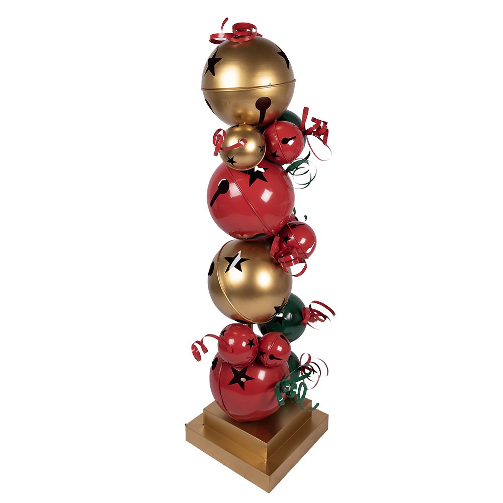 Kerstdecoratie Beeld 43x40x150 cm Rood Groen Metaal