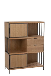 J-Line Compartments Schrank – Holz/Metall – Natur