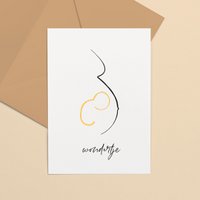 Greeting card Goudfolie | Pregnant miracle