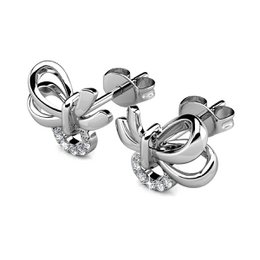 Boucles d'oreilles Posie - Argenté et Cristal