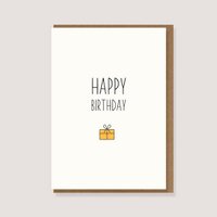 Folding card with envelope - "Gift - Happy Birthday"