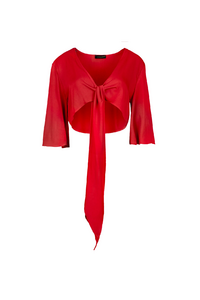 Rotes Bolero-Oberteil