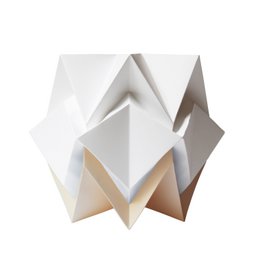 Tweekleurige origami papieren tafellamp - maat M